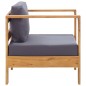 vidaXL Sedia da Giardino con Cuscino Grigio Scuro in Legno di Acacia vidaXL Sedia da Giardino con Cuscino Grigio Scuro in Legno di Acacia