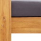 vidaXL Sedia da Giardino con Cuscino Grigio Scuro in Legno di Acacia vidaXL Sedia da Giardino con Cuscino Grigio Scuro in Legno di Acacia