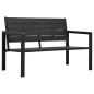 vidaXL Panchina da Giardino 120 cm in HDPE Nera Aspetto Legno vidaXL Panchina da Giardino 120 cm in HDPE Nera Aspetto Legno
