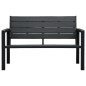 vidaXL Panchina da Giardino 120 cm in HDPE Nera Aspetto Legno vidaXL Panchina da Giardino 120 cm in HDPE Nera Aspetto Legno