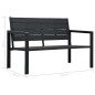 vidaXL Panchina da Giardino 120 cm in HDPE Nera Aspetto Legno vidaXL Panchina da Giardino 120 cm in HDPE Nera Aspetto Legno