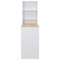vidaXL Tavolo da Bar con Mobiletto Bianco 115x59x200 cm vidaXL Tavolo da Bar con Mobiletto Bianco 115x59x200 cm