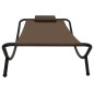 vidaXL Lettino da Giardino Marrone 200x90 cm in Acciaio vidaXL Lettino da Giardino Marrone 200x90 cm in Acciaio