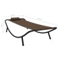 vidaXL Lettino da Giardino Marrone 200x90 cm in Acciaio vidaXL Lettino da Giardino Marrone 200x90 cm in Acciaio
