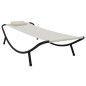 vidaXL Lettino da Giardino Crema 200x90 cm in Acciaio vidaXL Lettino da Giardino Crema 200x90 cm in Acciaio