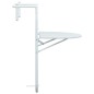 vidaXL Tavolo da Balcone Pensile Bianco 60x64x83,5cm Plastica Rattan vidaXL Tavolo da Balcone Pensile Bianco 60x64x83,5cm Plastica Rattan