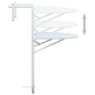 vidaXL Tavolo da Balcone Pensile Bianco 60x64x83,5cm Plastica Rattan vidaXL Tavolo da Balcone Pensile Bianco 60x64x83,5cm Plastica Rattan