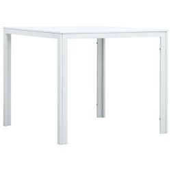 vidaXL Tavolino da Caffè Bianco 78x78x74 cm HDPE Aspetto Legno
