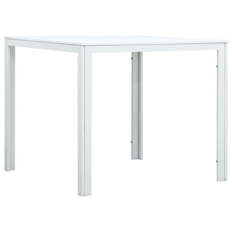 vidaXL Tavolino da Caffè Bianco 78x78x74 cm HDPE Aspetto Legno vidaXL Tavolino da Caffè Bianco 78x78x74 cm HDPE Aspetto Legno