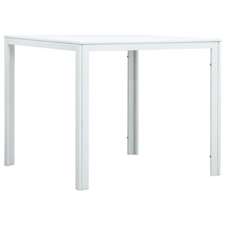 vidaXL Tavolino da Caffè Bianco 78x78x74 cm HDPE Aspetto Legno