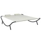 vidaXL Lettino Prendisole in Tessuto Crema vidaXL Lettino Prendisole in Tessuto Crema