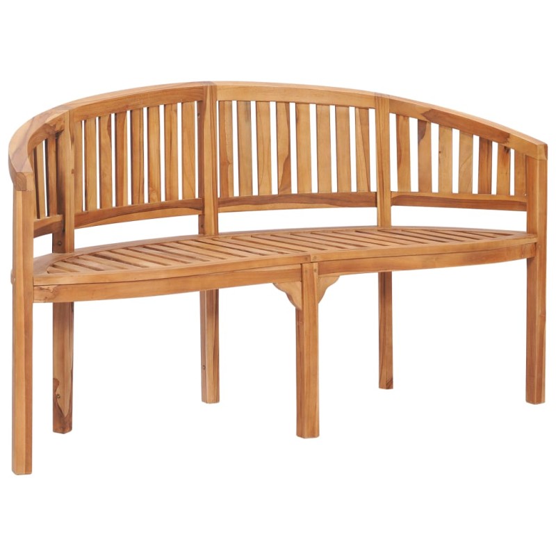 vidaXL Panchina a Forma di Banana 151 cm in Legno Massello di Teak vidaXL Panchina a Forma di Banana 151 cm in Legno Massello di Teak