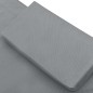 vidaXL Lettino Prendisole da Esterno con Baldacchino e Cuscini Grigio vidaXL Lettino Prendisole da Esterno con Baldacchino e Cuscini Grigio
