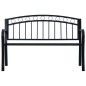 vidaXL Panchina da Giardino 125 cm Nera in Acciaio vidaXL Panchina da Giardino 125 cm Nera in Acciaio