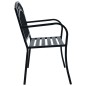 vidaXL Panchina da Giardino 125 cm Nera in Acciaio vidaXL Panchina da Giardino 125 cm Nera in Acciaio