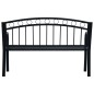 vidaXL Panchina da Giardino 125 cm Nera in Acciaio vidaXL Panchina da Giardino 125 cm Nera in Acciaio