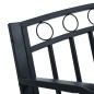 vidaXL Panchina da Giardino 125 cm Nera in Acciaio vidaXL Panchina da Giardino 125 cm Nera in Acciaio