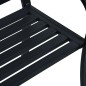 vidaXL Panchina da Giardino 125 cm Nera in Acciaio vidaXL Panchina da Giardino 125 cm Nera in Acciaio