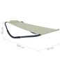 vidaXL Lettino da Giardino Crema 200x90 cm in Acciaio vidaXL Lettino da Giardino Crema 200x90 cm in Acciaio