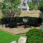 vidaXL Set Divani da Giardino 8 pz con Cuscini Neri in PVC vidaXL Set Divani da Giardino 8 pz con Cuscini Neri in PVC