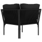 vidaXL Set Divani da Giardino 8 pz con Cuscini Neri in PVC vidaXL Set Divani da Giardino 8 pz con Cuscini Neri in PVC