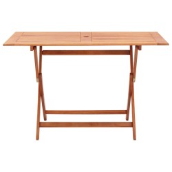 vidaXL Tavolo da Giardino Pieghevole 120x70x75 cm in Legno Eucalipto