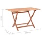 vidaXL Tavolo da Giardino Pieghevole 120x70x75 cm in Legno Eucalipto