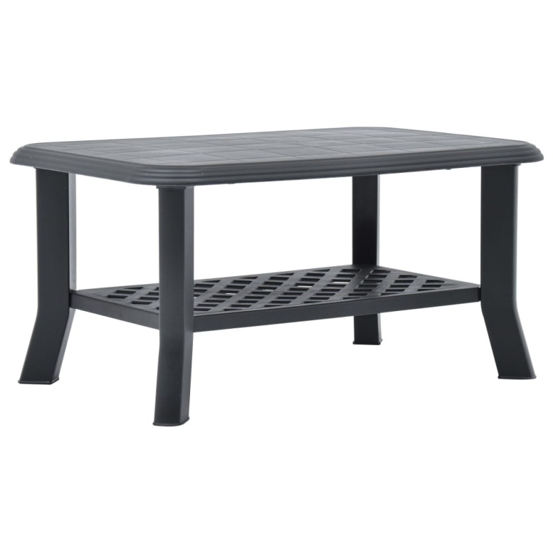 vidaXL Tavolino da Caffè Antracite 90x60x46 cm in Plastica vidaXL Tavolino da Caffè Antracite 90x60x46 cm in Plastica
