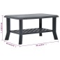 vidaXL Tavolino da Caffè Antracite 90x60x46 cm in Plastica vidaXL Tavolino da Caffè Antracite 90x60x46 cm in Plastica