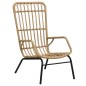 vidaXL Sedia da Giardino in Polyrattan Marrone Chiaro vidaXL Sedia da Giardino in Polyrattan Marrone Chiaro