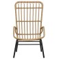vidaXL Sedia da Giardino in Polyrattan Marrone Chiaro vidaXL Sedia da Giardino in Polyrattan Marrone Chiaro