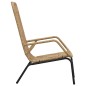 vidaXL Sedia da Giardino in Polyrattan Marrone Chiaro vidaXL Sedia da Giardino in Polyrattan Marrone Chiaro