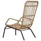 vidaXL Sedia da Giardino in Polyrattan Marrone Chiaro vidaXL Sedia da Giardino in Polyrattan Marrone Chiaro