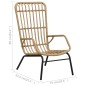 vidaXL Sedia da Giardino in Polyrattan Marrone Chiaro vidaXL Sedia da Giardino in Polyrattan Marrone Chiaro