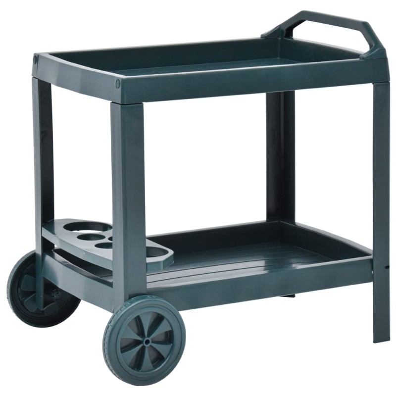 vidaXL Carrello per Bevande Verde 69x53x72 cm in Plastica vidaXL Carrello per Bevande Verde 69x53x72 cm in Plastica