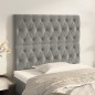 Testiera 2 pz Grigio Chiaro 90 x 7 x 78/88 cm in Velluto