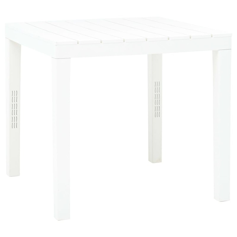 vidaXL Tavolo da Giardino Bianco 78x78x72 cm in Plastica vidaXL Tavolo da Giardino Bianco 78x78x72 cm in Plastica