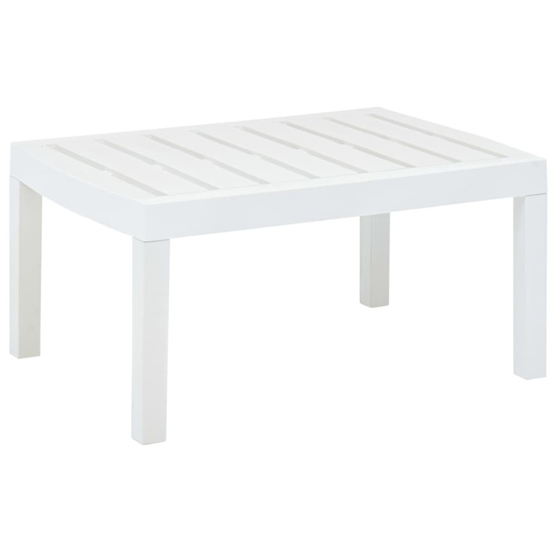 vidaXL Tavolo da Giardino Bianco 78x55x38 cm in Plastica vidaXL Tavolo da Giardino Bianco 78x55x38 cm in Plastica