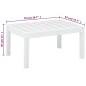 vidaXL Tavolo da Giardino Bianco 78x55x38 cm in Plastica vidaXL Tavolo da Giardino Bianco 78x55x38 cm in Plastica