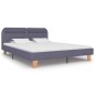vidaXL Giroletto LED senza Materasso Grigio Chiaro 160x200 cm Tessuto vidaXL Giroletto LED senza Materasso Grigio Chiaro 160x200 cm Tessuto
