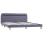 vidaXL Giroletto LED senza Materasso Grigio Chiaro 160x200 cm Tessuto vidaXL Giroletto LED senza Materasso Grigio Chiaro 160x200 cm Tessuto
