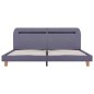 vidaXL Giroletto LED senza Materasso Grigio Chiaro 160x200 cm Tessuto vidaXL Giroletto LED senza Materasso Grigio Chiaro 160x200 cm Tessuto