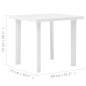 vidaXL Tavolo da Giardino Bianco 78x75x72 cm in Plastica vidaXL Tavolo da Giardino Bianco 78x75x72 cm in Plastica