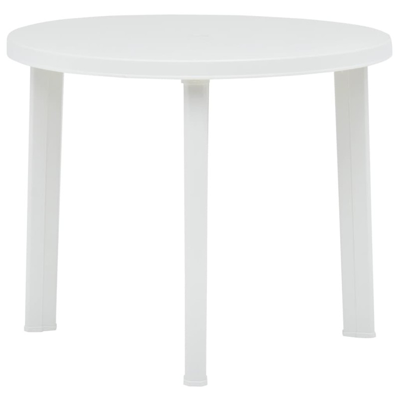 vidaXL Tavolo da Giardino Bianco 89 cm in Plastica vidaXL Tavolo da Giardino Bianco 89 cm in Plastica