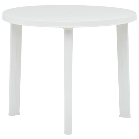 vidaXL Tavolo da Giardino Bianco 89 cm in Plastica