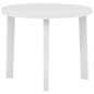 vidaXL Tavolo da Giardino Bianco 89 cm in Plastica vidaXL Tavolo da Giardino Bianco 89 cm in Plastica