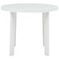 vidaXL Tavolo da Giardino Bianco 89 cm in Plastica vidaXL Tavolo da Giardino Bianco 89 cm in Plastica