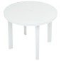 vidaXL Tavolo da Giardino Bianco 89 cm in Plastica vidaXL Tavolo da Giardino Bianco 89 cm in Plastica