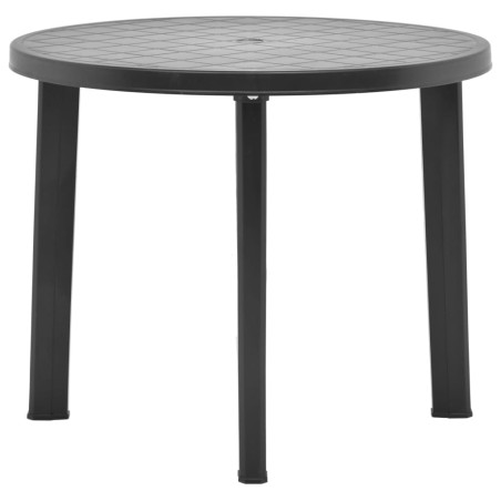 vidaXL Tavolo da Giardino Antracite 89 cm in Plastica