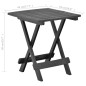 vidaXL Tavolo da Giardino Pieghevole Antracite 45x43x50 cm in Plastica 